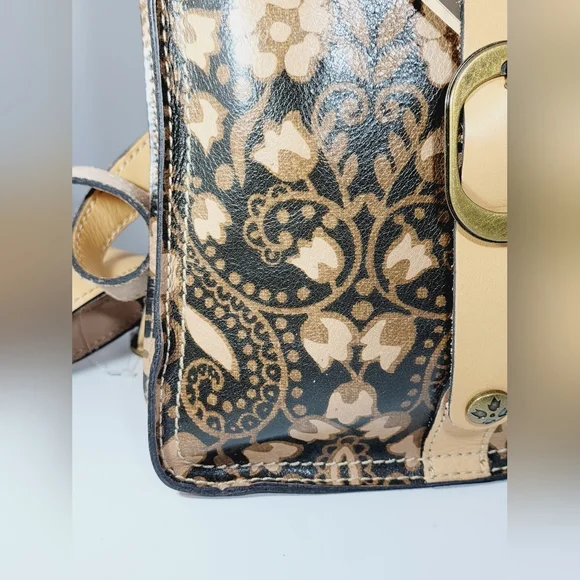 NWT-🤎-Patricia Nash Leather- Italian Folklore Stamped Messenger Cross Body Bag - Picture 5 of 13